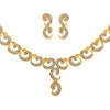 24K CZ Studded and Austrian Crystal Pearl Jewellery Necklace Set For Women (SJ_2694)