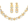 24K CZ Studded and Austrian Crystal Pearl Jewellery Necklace Set For Women (SJ_2696)