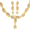 24K CZ Studded and Austrian Crystal Pearl Jewellery Necklace Set For Women (SJ_2697)