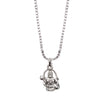 925 Silver Rhodium Lord Hanuman Pendant with Silver Chain Necklace for Men (SJ_2733)