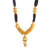 24K Gold Plated Traditional  Black Beads Thushi Mangalsutra Necklace For Women (SJ_2742)