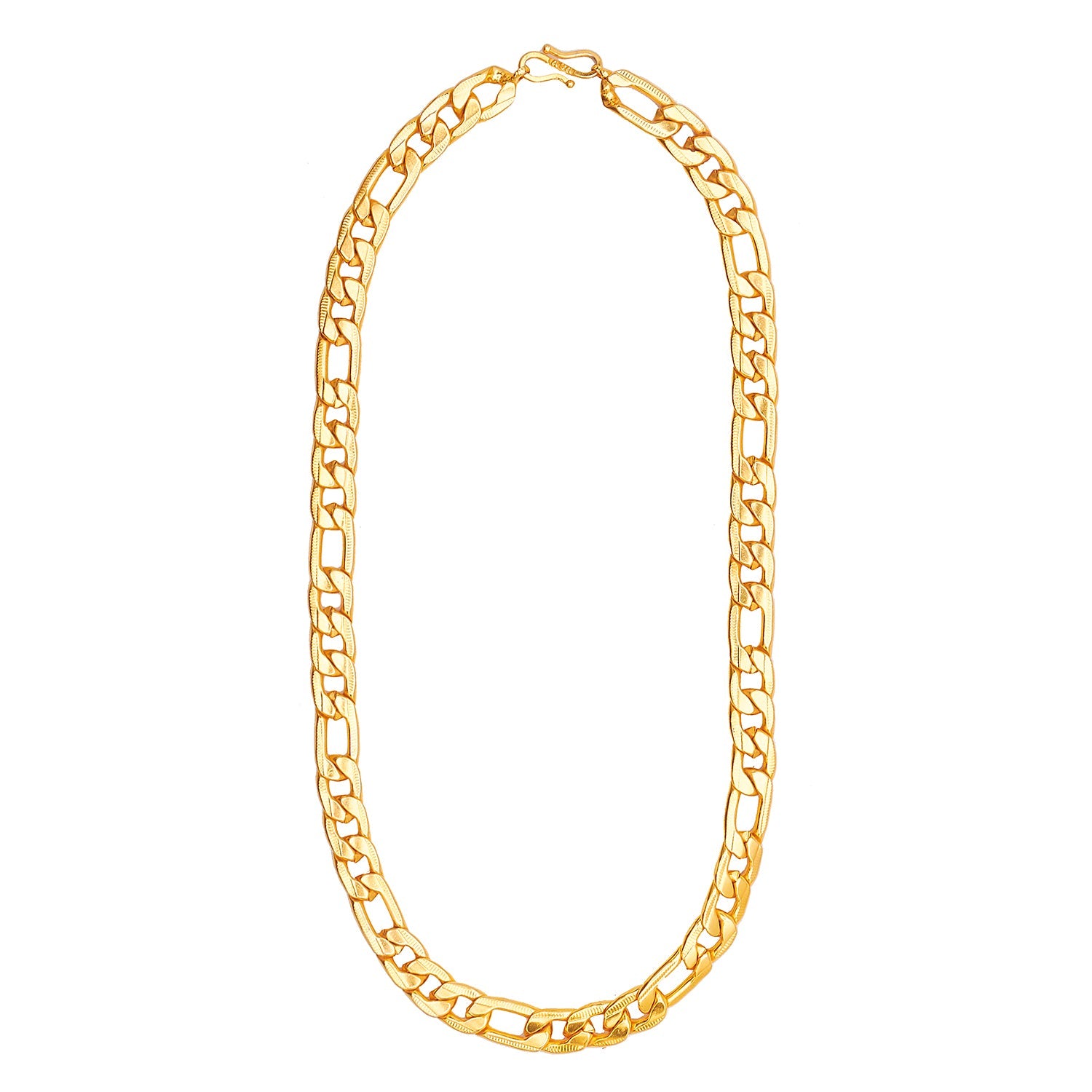 14KT Yellow Gold Figaro Chain Link Necklace 2.5mm – LSJ