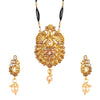 18K Gold Plated Traditional Long Mangsalsutra Jewellery Set for Women with Earrings (SJ_2776)