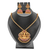 Handcrafted 18K Antique Gold Plated Godess Lakshmi Temple Jewellery Necklace With Matching Earring For Women (SJ_2783)