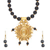 Antique Gold Oxidised Adjustable Afghani Etnic Stylish Designer Combo Necklace Jewellery Set for Women (SJ_2850)