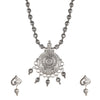 Antique Silver Oxidised Adjustable Afghani Etnic Stylish Designer Combo Necklace Jewellery Set for Women (SJ_2858)