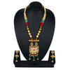 Pure Copper One Gram Long Kundan and CZ Studded Long Necklace Combo Jewellery Set for Women wiith Kundan Jhumkas (SJ_2869)
