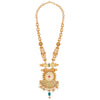 Pure Copper One Gram Long Kundan and CZ Studded Long Necklace Combo Jewellery Set for Women wiith Kundan Jhumkas (SJ_2870)