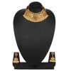 Pure Copper One Gram  Kundan and Ruby Emerald CZ Studded Choker Necklace Combo Jewellery Set for Women wiith  Kundan Earrings for Women (SJ_2873)