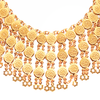 22K Traditional Designer Ethnic Bridal Multilayer Lakshmi Gold Coin Necklace Set For Women (SJ_2877)