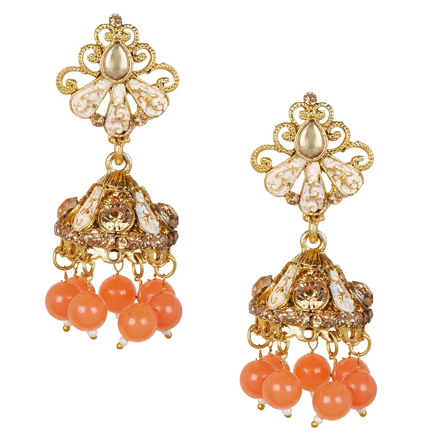 Shining Jewel 18K Antique Gold Plated One Gram Bridal Jewellery Combo Necklace Set with Tikka and Earrings for Women (SJ_2880_O)