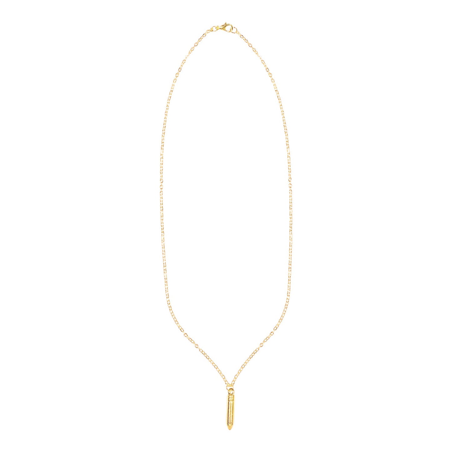 Gold Plated Fashionable Designer Stylish Bullet Pendant with Chain for Women & Girls (SJ_2903)