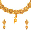 Shining Jewel Handcrafted Antique Gold Temple Jewellery Lakshmi Coin Bridal Dulhan Necklace Jewellery Set For Women (SJ_2923)