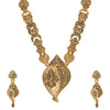 Shining Jewel Traditional Antique Gold Plated Lord Ganesha Temple Jewellery Designer Stylish Traditional Long Bridal Jewellery Necklace Set for Women (SJ_2959)