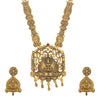 Shining Jewel Traditional Antique Gold Plated Godess Lakshmi Temple Jewellery Designer Stylish Traditional Long Bridal Jewellery Necklace Set for Women (SJ_2960)