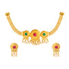 Shining Jewel Designer Gold Plated Stylish Traditional Ethnic Thushi Choker Necklace Jewellery Set for Women (SJ_2974)
