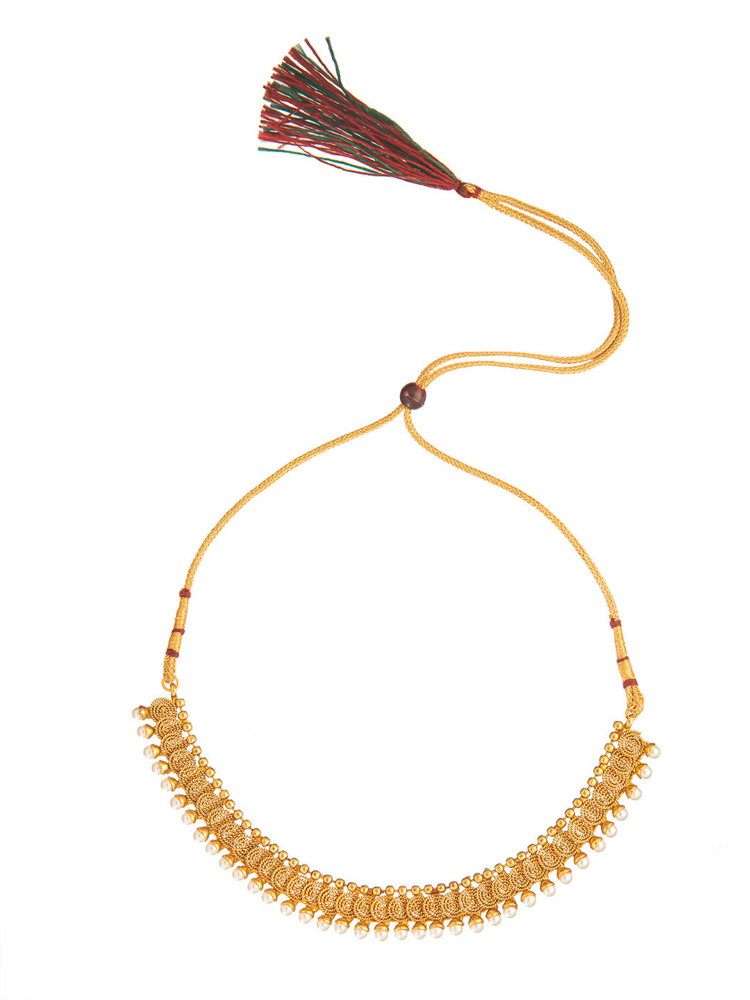 Shining Jewel Antique Gold Plated Traditional Coin Jewellery Necklace Set For Girls & Women (SJ_2984)