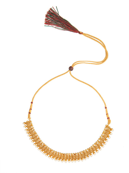 Shining Jewel Antique Gold Plated Traditional Coin Jewellery Necklace Set For Girls & Women (SJ_2984)