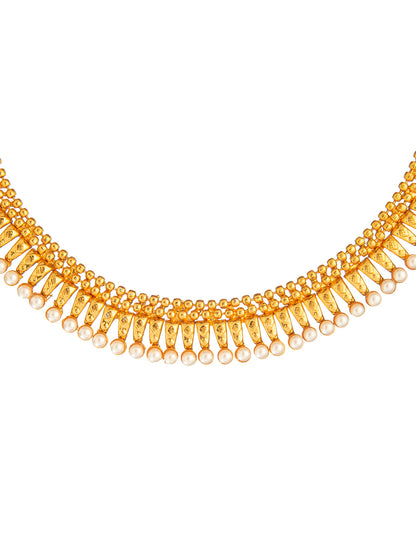 Shining Jewel Antique Gold Plated Classic Traditional Jewellery Necklace Set For Girls & Women (SJ_2985)