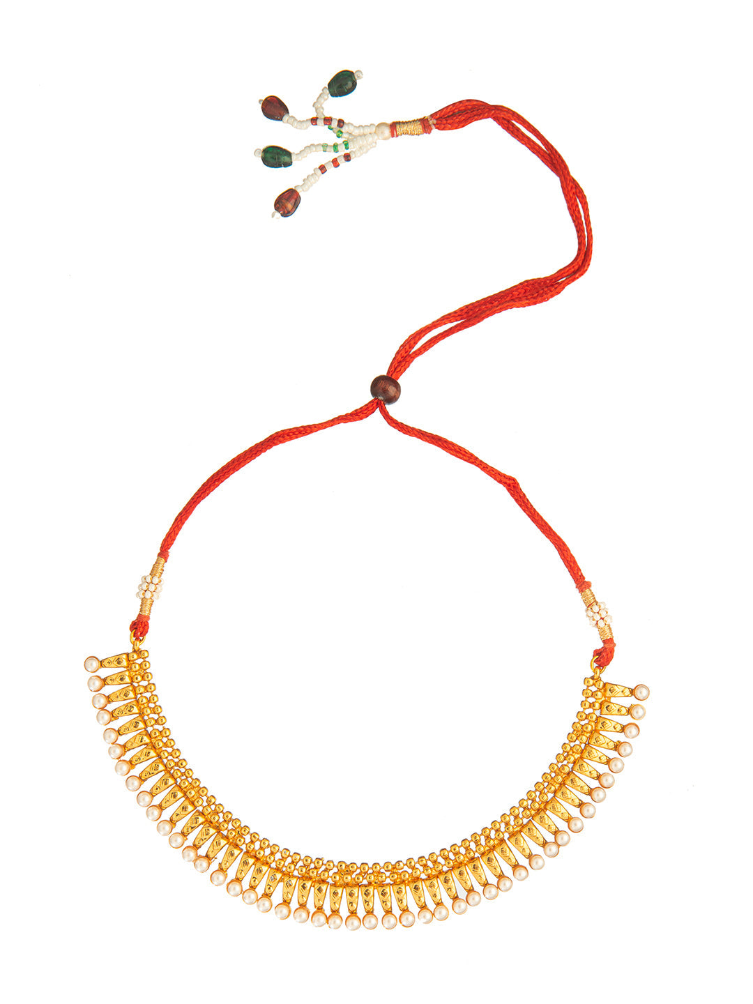 Shining Jewel Antique Gold Plated Classic Traditional Jewellery Necklace Set For Girls & Women (SJ_2985)