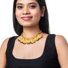 Shining Jewel Antique Gold Traditional Mangalsutra Thushi Necklace Set With Earrings For Women (SJ_2987)
