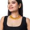 Shining Jewel Handcrafted Antique Gold Plated Temple Jewellery Necklace With Matching Earring For Women (SJ_2988)