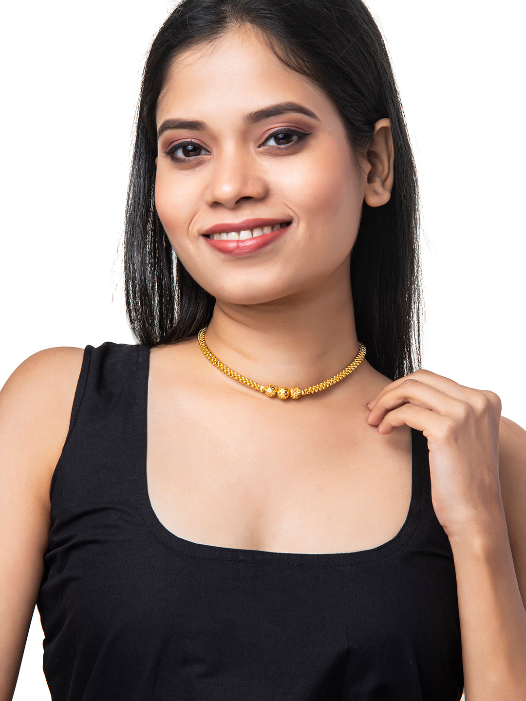 Shining Jewel Gold Plated Traditional Mangalsutra Thushi Necklace For Women & Girls (SJ_2989)