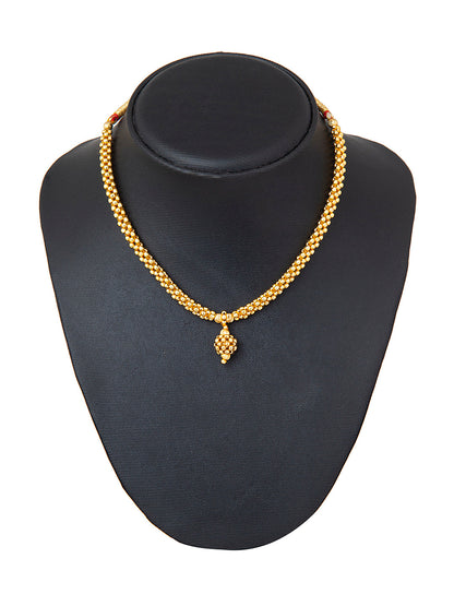 Shining Jewel Gold Plated Traditional Mangalsutra Thushi Necklace For Women & Girls (SJ_2990)
