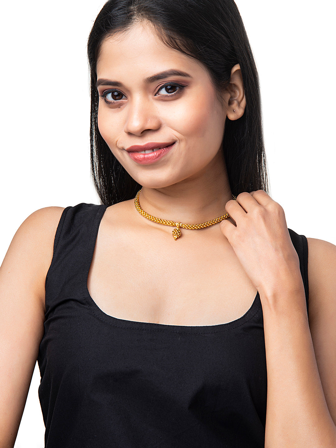 Shining Jewel Gold Plated Traditional Mangalsutra Thushi Necklace For Women & Girls (SJ_2990)