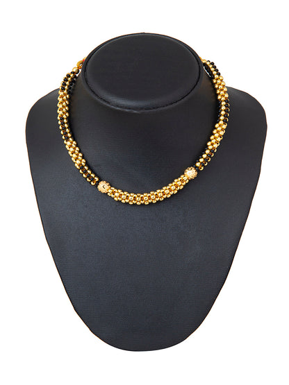Shining Jewel Gold Plated Traditional Mangalsutra Thushi Necklace For Women & Girls (SJ_2993)