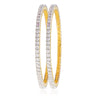 24K Gold Plated Solitaire Bangles For Women (SJ_3001) - Shining Jewel