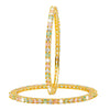 Shining Jewel Gold Plated American Diamond CZ Solitaire Bangles For Women SJ_3002_(G.MT)_2.6