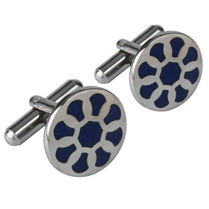 Rodium Plated Cufflinks for Men (SJ_3015)