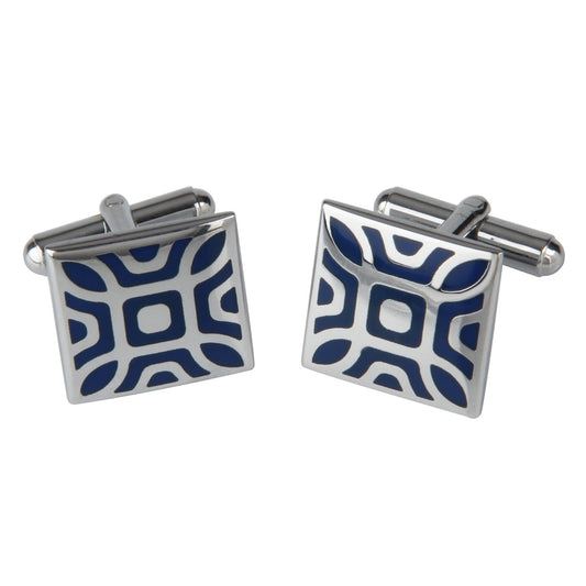 Rodium Plated Cufflinks for Men (SJ_3016) - Shining Jewel