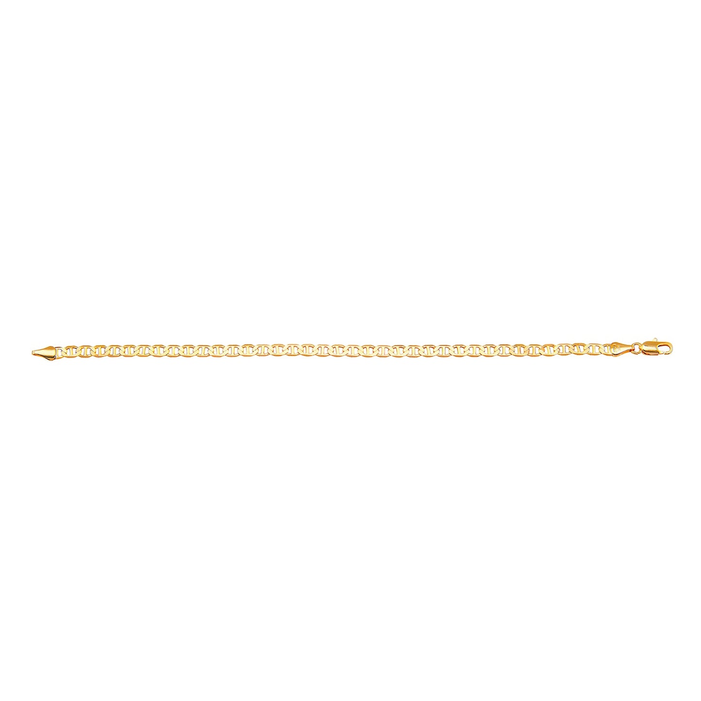 14K 8 inches Flat Gold Plated Imported Quality Mariner Link Bracelet for Men & Women (SJ_3019) - Shining Jewel