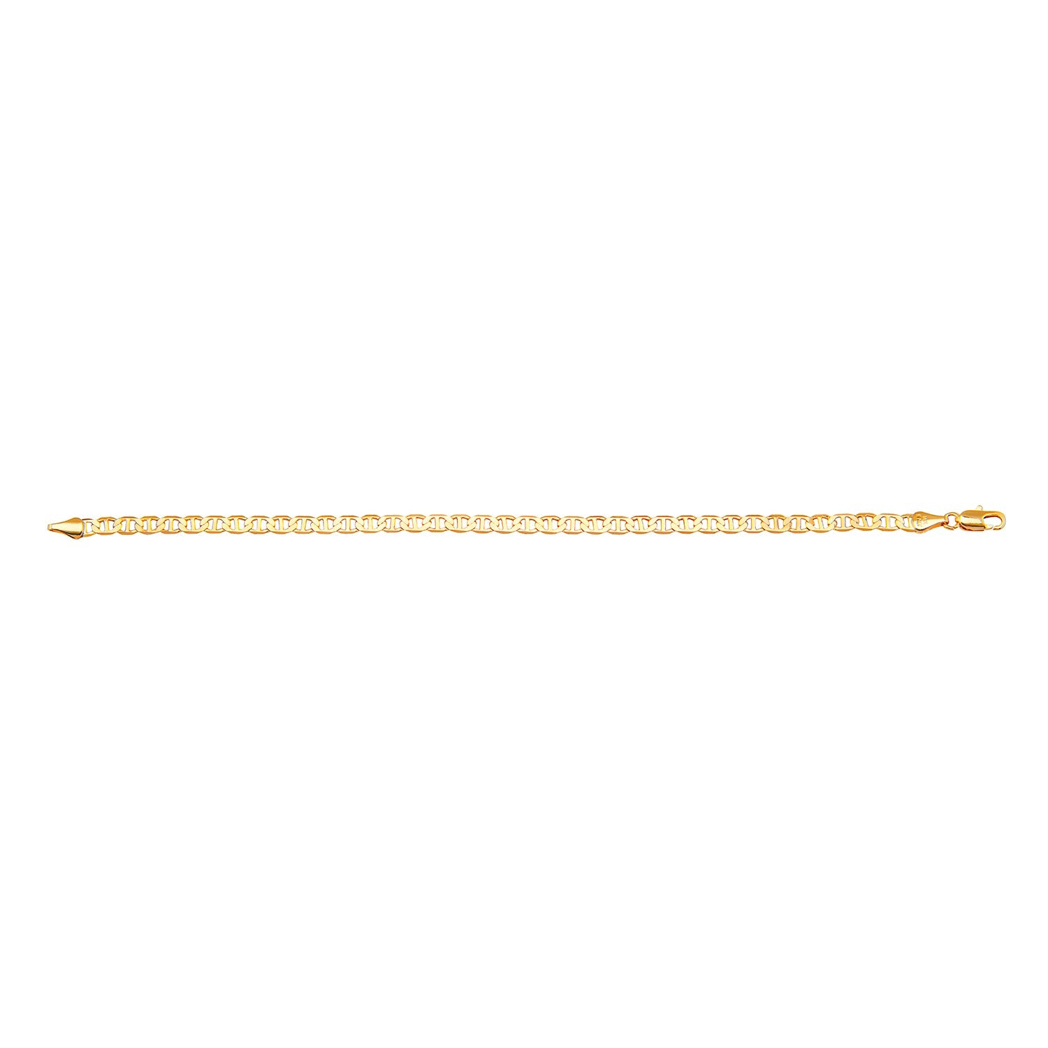 14K 8 inches Flat Gold Plated Imported Quality Mariner Link Bracelet for Men & Women (SJ_3019) - Shining Jewel