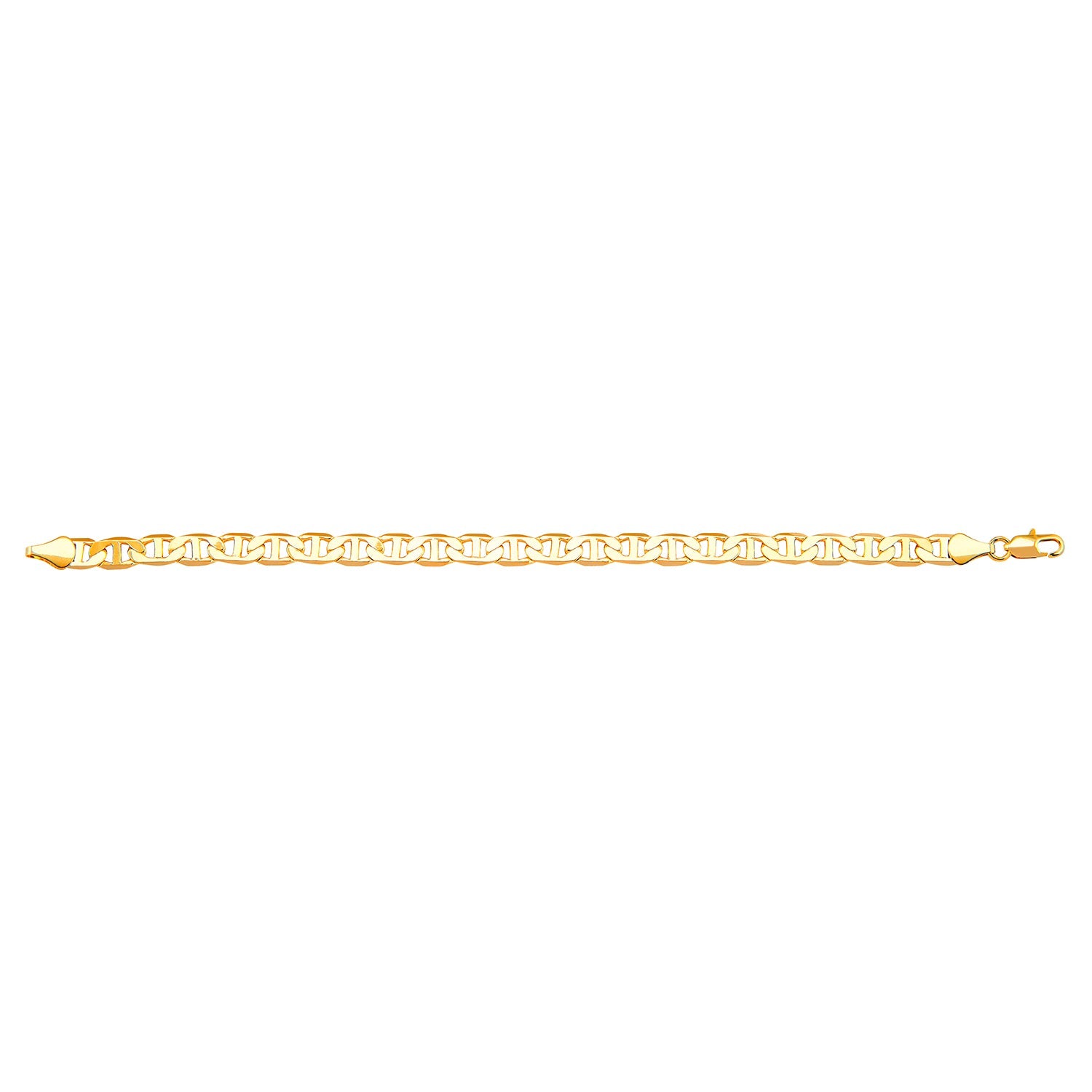 14K 8 inches Flat & Thick Gold Plated Imported Quality Mariner Link Bracelet for Men & Women (SJ_3020) - Shining Jewel