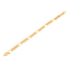 14K 8 inches Gold Plated Imported Quality Figaro Bracelet for Men & Women (SJ_3022) - Shining Jewel