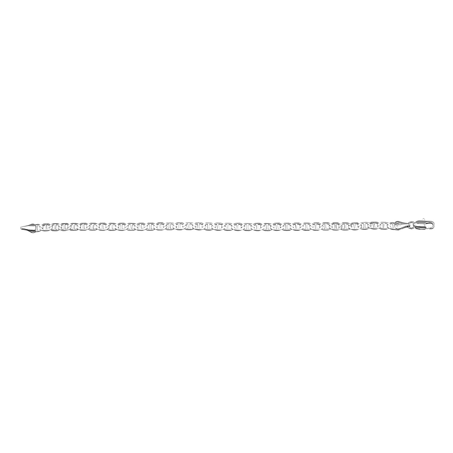 925 8 inches Flat Silver Plated Imported Quality Mariner Link Bracelet for Men & Women (SJ_3023) - Shining Jewel