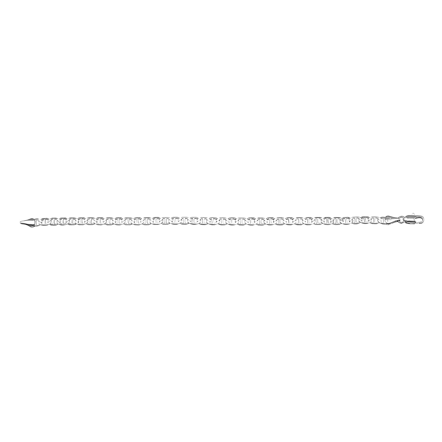 925 8 inches Flat Silver Plated Imported Quality Mariner Link Bracelet for Men & Women (SJ_3023) - Shining Jewel