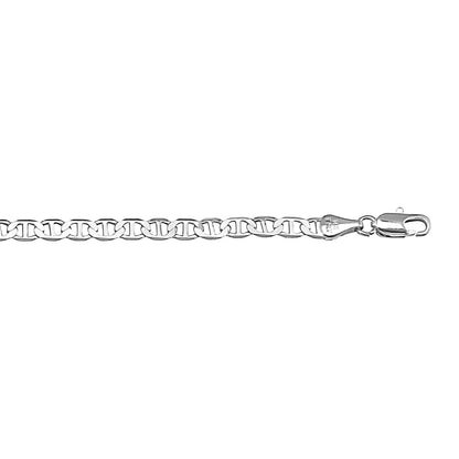 925 8 inches Flat Silver Plated Imported Quality Mariner Link Bracelet for Men & Women (SJ_3023) - Shining Jewel