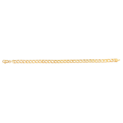 24K 8 inches Gold Plated Imported Quality Cuban Style Link Bracelet for Men & Women (SJ_3056) - Shining Jewel