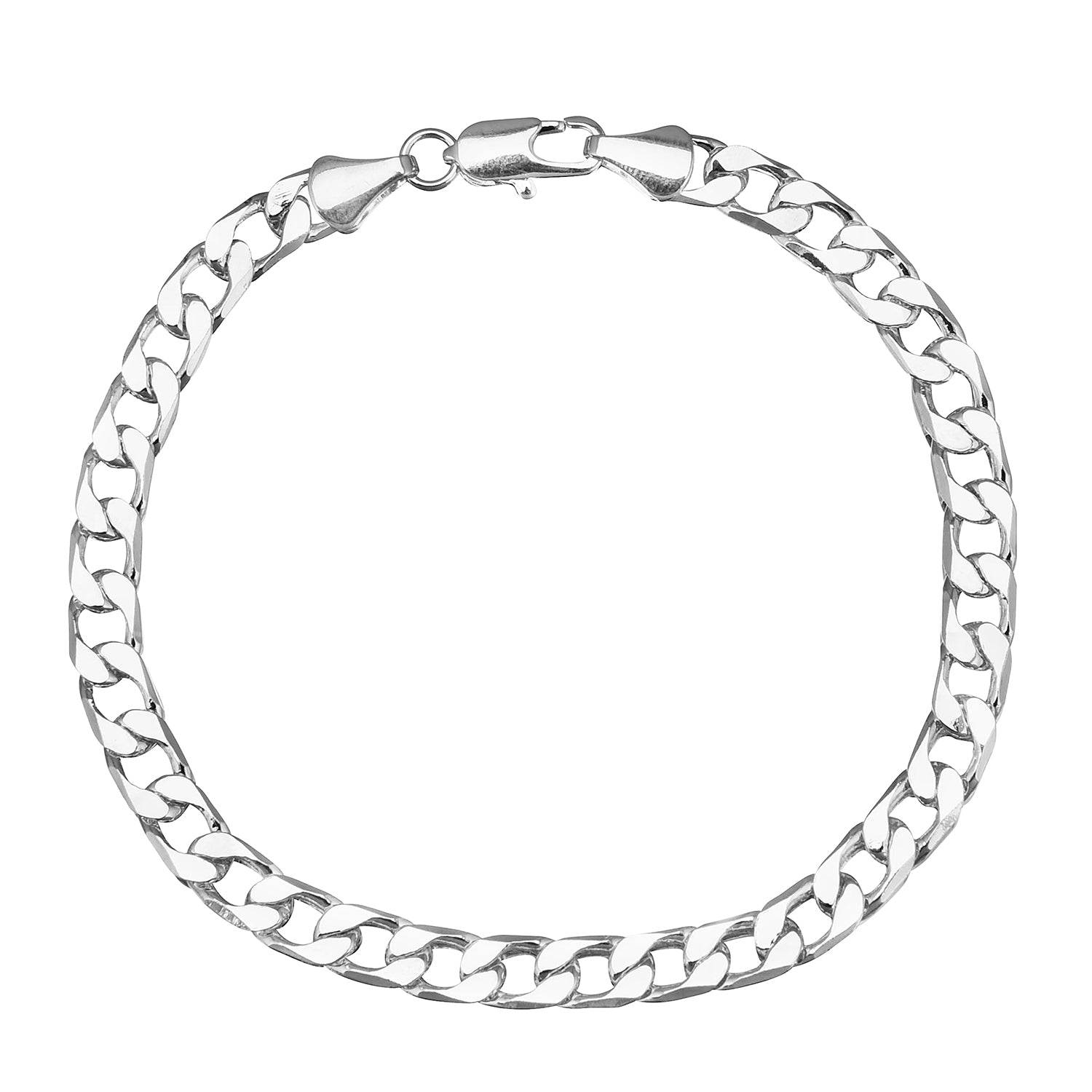 925 8 inches Silver Plated Imported Quality Cuban Bracelet for Men & Women (SJ_3057) - Shining Jewel