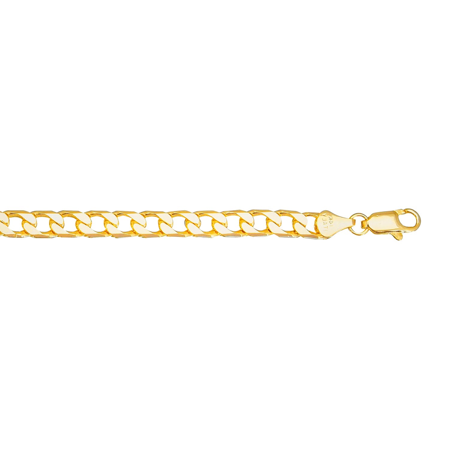 24K 8 inches Gold Plated Imported Quality Cuban Style Link Bracelet for Men & Women (SJ_3058) - Shining Jewel