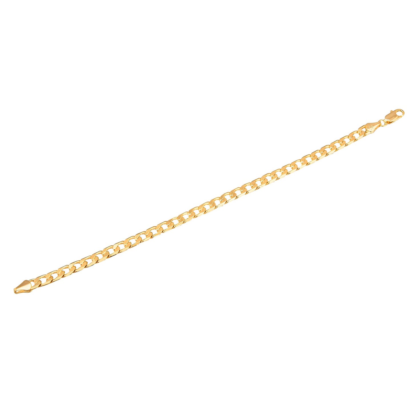 24K 8 inches Gold Plated Imported Quality Cuban Style Link Bracelet for Men & Women (SJ_3058) - Shining Jewel