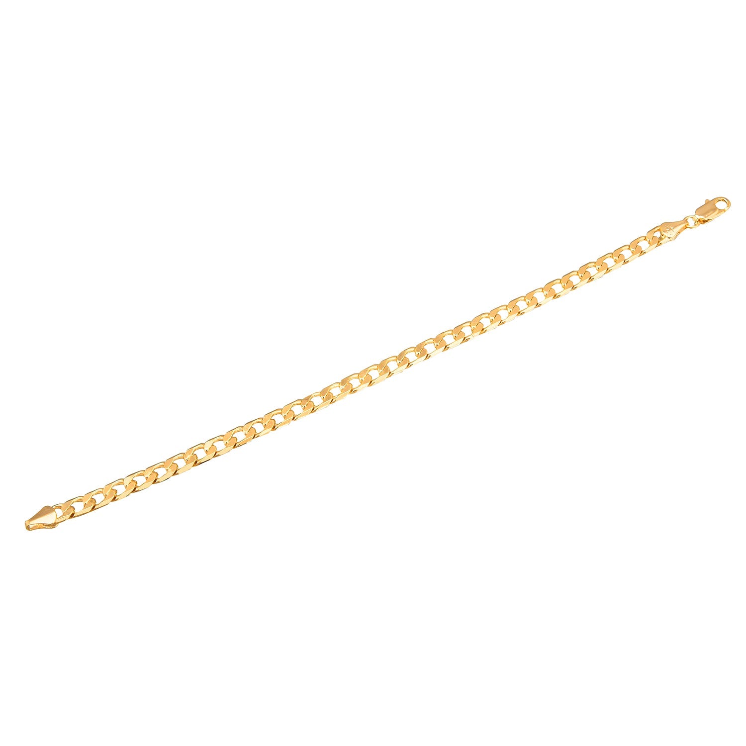 24K 8 inches Gold Plated Imported Quality Cuban Style Link Bracelet for Men & Women (SJ_3058) - Shining Jewel