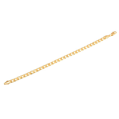 24K 8 inches Gold Plated Imported Quality Cuban Style Link Bracelet for Men & Women (SJ_3058) - Shining Jewel