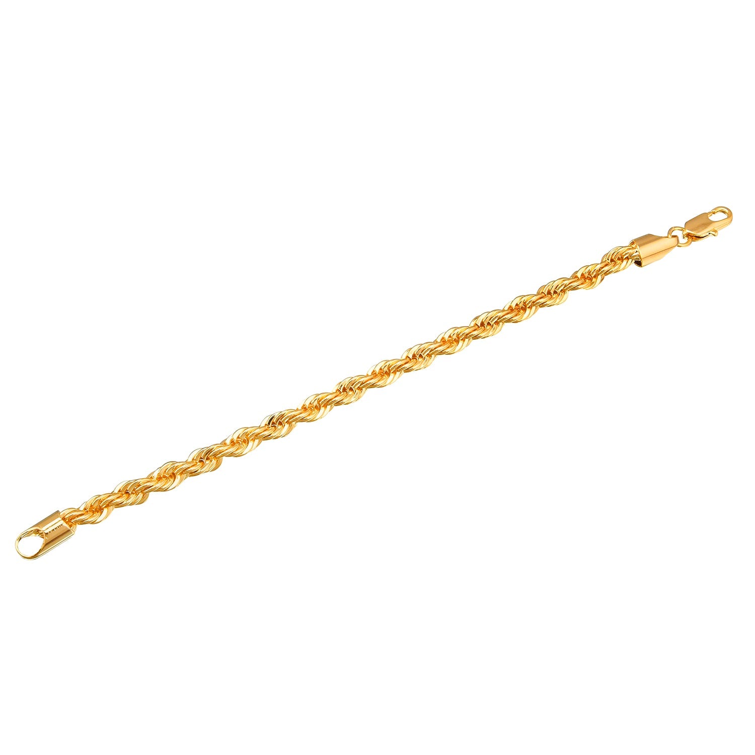 24K 8 inches Gold Plated Imported Quality Rope Bracelet for Men & Women (SJ_3060) - Shining Jewel