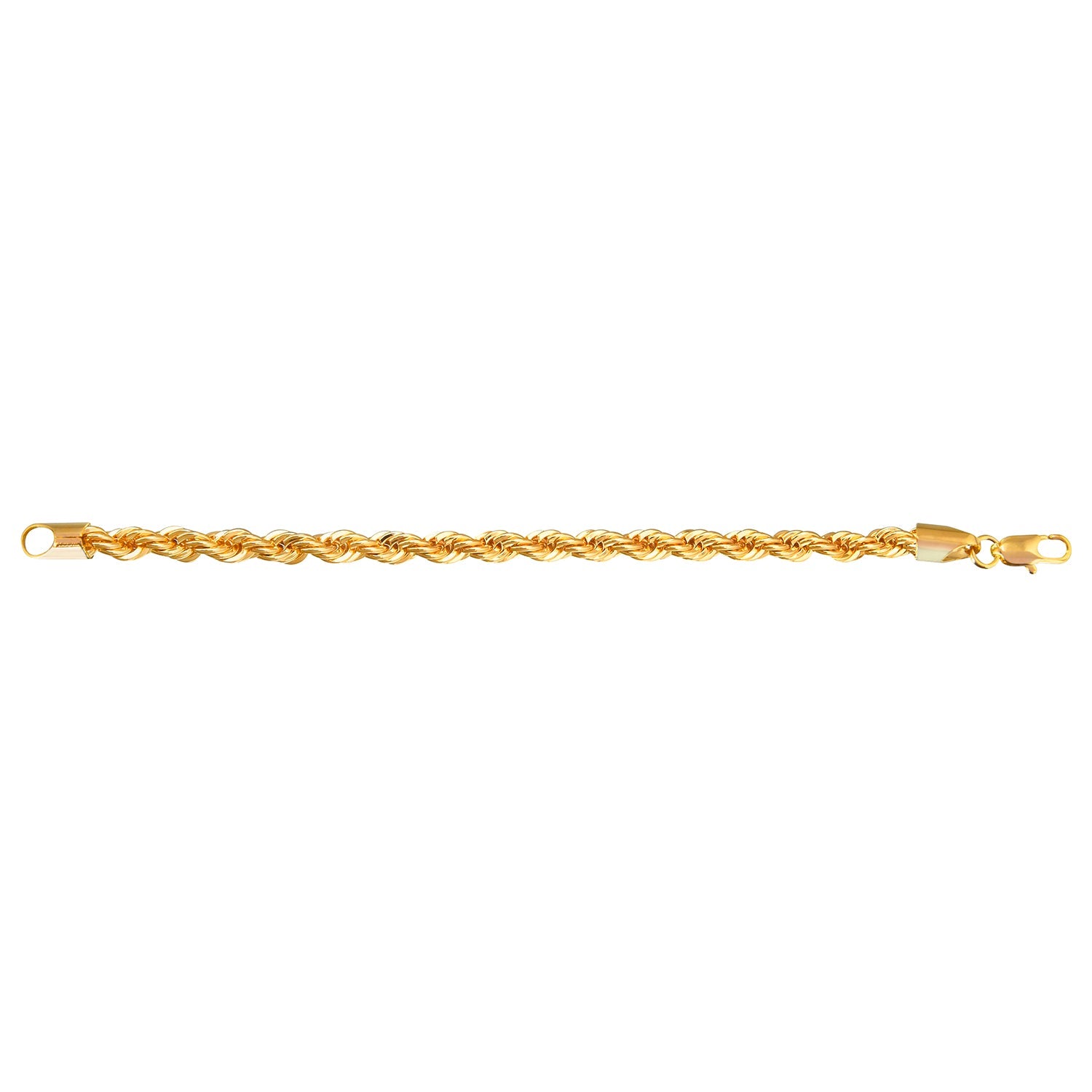 24K 8 inches Gold Plated Imported Quality Rope Bracelet for Men & Women (SJ_3060) - Shining Jewel