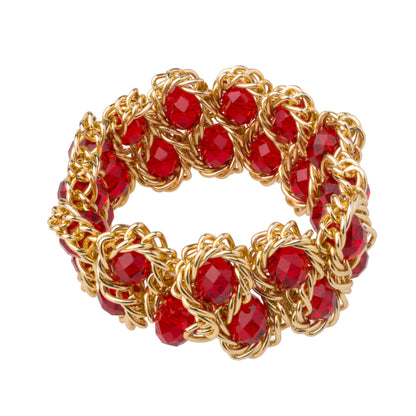 Gold Plated Adjustable Party Bracelet for Women (SJ_3067)